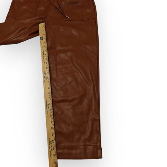 NWT A New Day Tapered Faux Leather Tan Brown Pants Sz L - Picture 6 of 10